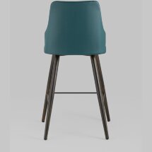 Стул полубарный Stool Group Коналл экокожа темно-синий металлические ножки