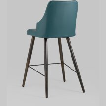 Стул полубарный Stool Group Коналл экокожа темно-синий металлические ножки