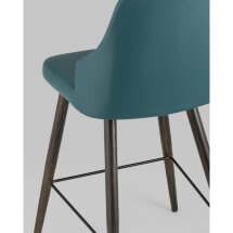 Стул полубарный Stool Group Коналл экокожа темно-синий металлические ножки
