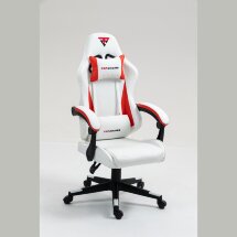 Кресло спортивное TopChairs Phantom бело-красный