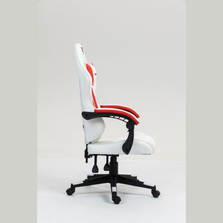 Кресло спортивное TopChairs Phantom бело-красный 