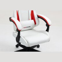 Кресло спортивное TopChairs Phantom бело-красный