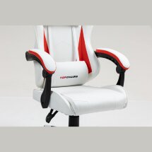 Кресло спортивное TopChairs Phantom бело-красный