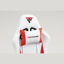 Кресло спортивное TopChairs Phantom бело-красный