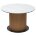 Керамический стол Mesa D120 белый мрамор M326 / oak 