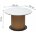 Керамический стол Mesa D120 белый мрамор M326 / oak 