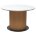 Керамический стол Mesa D120 белый мрамор M326 / oak 