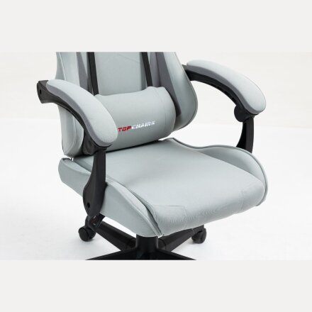 Кресло спортивное TopChairs Phantom серо-голубой 
