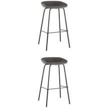 Стул барный Beetle Lite PU серый 2 шт
