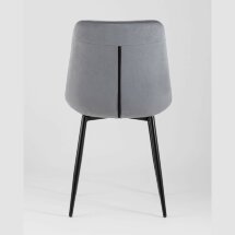 Комплект из четырех стульев Stool Group Флекс велюр серый ножки из металла черные