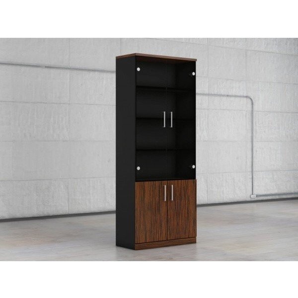 NTM 9042G Шкаф для документов, двери стеклянные Teko + Шпон Walnut TA32A (Лиственница) Шпон NTM 9042G Шкаф для документов, двери стеклянные Teko + Шпон Walnut TA32A (Лиственница) Шпон