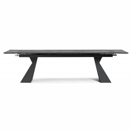 Керамический стол Денхольм 240(300)х100х75 mosco nero matt / черный 