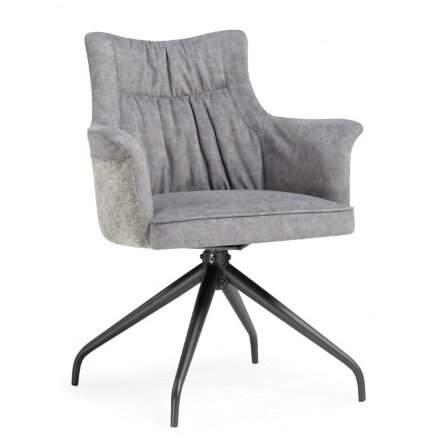 Стул на металлокаркасе Kaser 360 крутящийся grey / black 