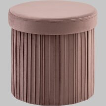Пуф складной с ящиком Store Round пыльно-розовый