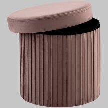 Пуф складной с ящиком Store Round пыльно-розовый
