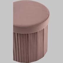 Пуф складной с ящиком Store Round пыльно-розовый