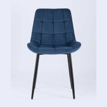 Комплект из двух стульев Stool Group Флекс велюр синий ножки из металла черные