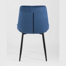 Комплект из двух стульев Stool Group Флекс велюр синий ножки из металла черные
