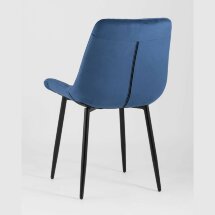 Комплект из двух стульев Stool Group Флекс велюр синий ножки из металла черные