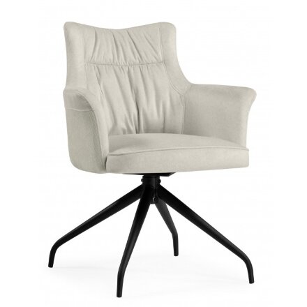 Стул на металлокаркасе Kaser 360 крутящийся ivory / black 