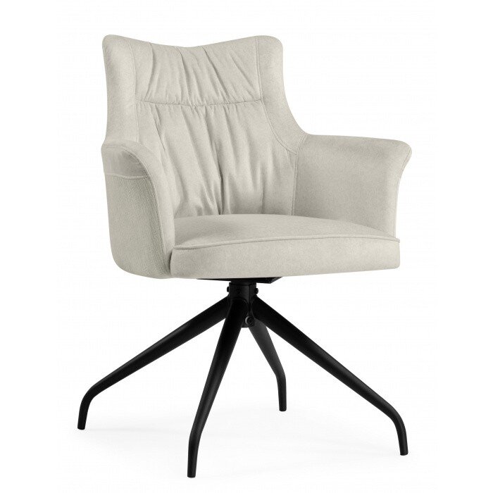Стул на металлокаркасе Kaser 360 крутящийся ivory / black Стул на металлокаркасе Kaser 360 крутящийся ivory / black
