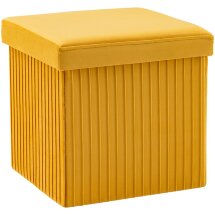 Пуф складной с ящиком Store Square жёлтый