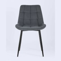 Комплект из двух стульев Stool Group Флекс велюр тёмно-серый ножки из металла черные
