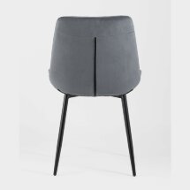 Комплект из двух стульев Stool Group Флекс велюр тёмно-серый ножки из металла черные