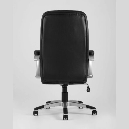 Компьютерное кресло Stool Group TopChairs Control офисное черное обивка экокожа, механизм качания Top Gun 