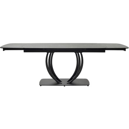 Стол MATERA 160 NERO KL-116 Черный мрамор матовый, итальянская керамика/ черный каркас, ®DISAUR 
