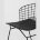 Стул обеденный Bertoia черный с черной подушкой 4 шт 