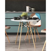 Стол круглый Eames DSW NEW D70 белый