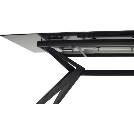 Стол URBINO 180 MATTE STATUARIO Белый мрамор матовый, керамика/ черный каркас, ®DISAUR 