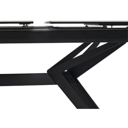 Стол URBINO 180 MATTE STATUARIO Белый мрамор матовый, керамика/ черный каркас, ®DISAUR 