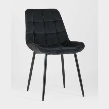 Комплект из двух стульев Stool Group Флекс велюр черный ножки из металла черные