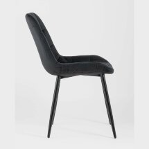 Комплект из двух стульев Stool Group Флекс велюр черный ножки из металла черные