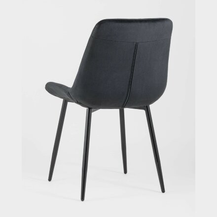 Комплект из двух стульев Stool Group Флекс велюр черный ножки из металла черные 