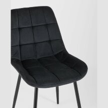 Комплект из двух стульев Stool Group Флекс велюр черный ножки из металла черные