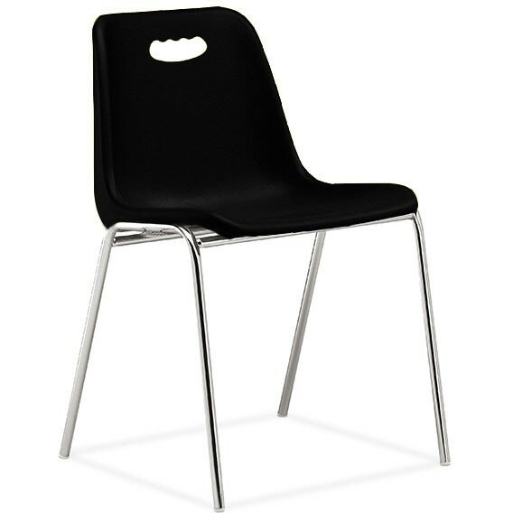 Стул пластиковый на металлокаркасе Venezia-4 Nero Black Черный Стул пластиковый на металлокаркасе Venezia-4 Nero Black Черный