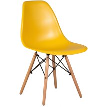 Стул обеденный DSW ножки светлый бук, горчичный Y-03