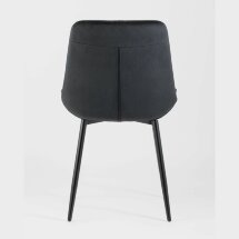 Комплект из четырех стульев Stool Group Флекс велюр черный ножки из металла черные