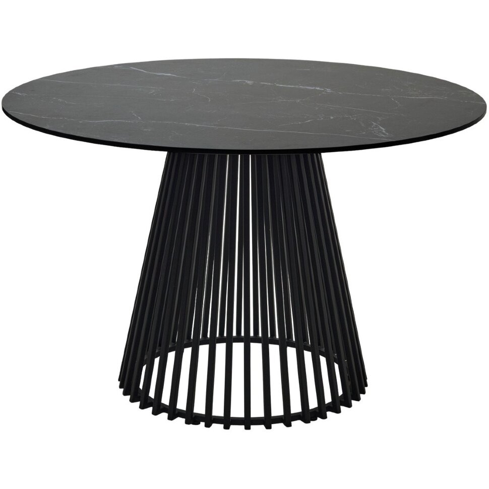 Стол TERNI 120 MATT BLACK MARBLE SOLID CERAMIC Черный мрамор матовый, керамика /Черн.каркас, ®DISAUR Стол TERNI 120 MATT BLACK MARBLE SOLID CERAMIC Черный мрамор матовый, керамика /Черн.каркас, ®DISAUR