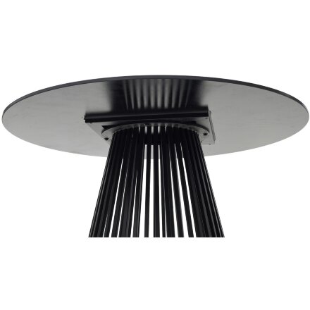 Стол TERNI 120 MATT BLACK MARBLE SOLID CERAMIC Черный мрамор матовый, керамика /Черн.каркас, ®DISAUR 