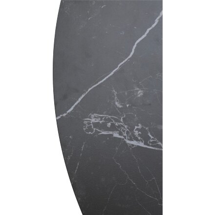 Стол TERNI 120 MATT BLACK MARBLE SOLID CERAMIC Черный мрамор матовый, керамика /Черн.каркас, ®DISAUR 