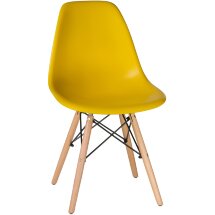 Стул обеденный DSW ножки светлый бук, жёлтый Y-01