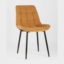 Комплект из двух стульев Stool Group Флекс велюр оранжевый ножки из металла черные