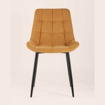 Комплект из двух стульев Stool Group Флекс велюр оранжевый ножки из металла черные