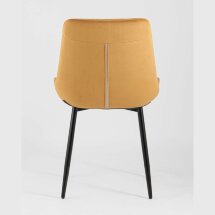 Комплект из двух стульев Stool Group Флекс велюр оранжевый ножки из металла черные