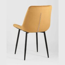Комплект из двух стульев Stool Group Флекс велюр оранжевый ножки из металла черные