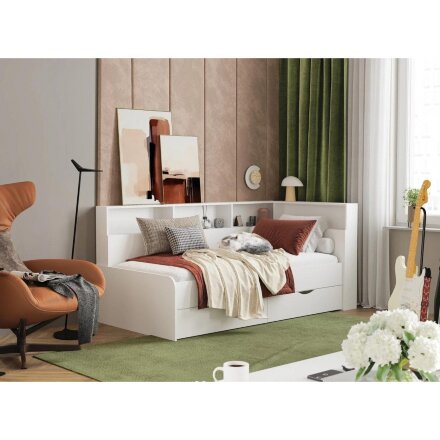 Кровать Амер 190х80 белая 